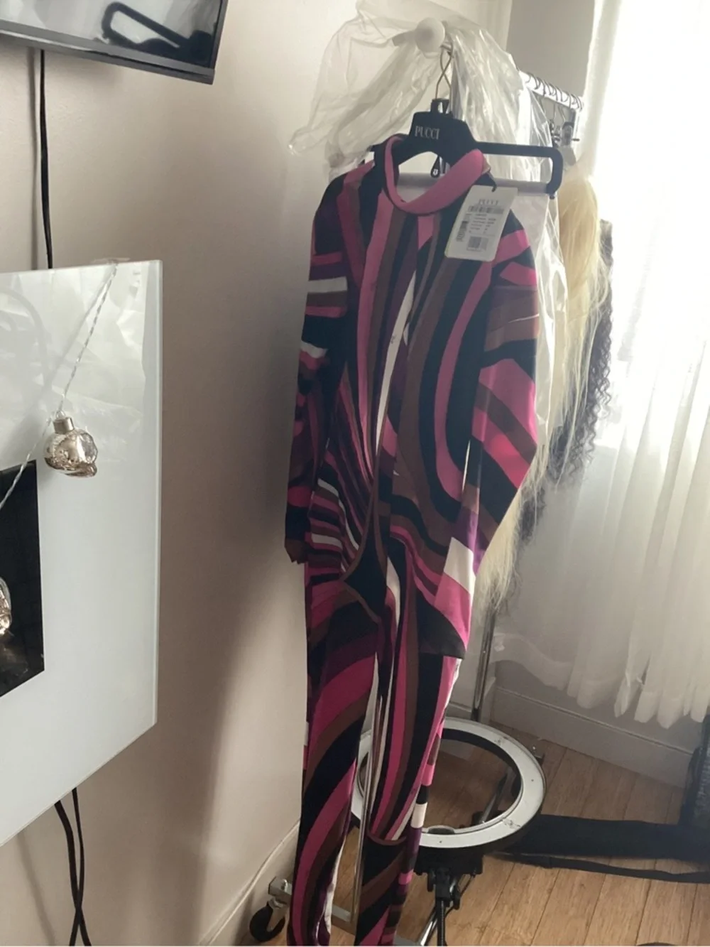 Emilio Pucci Pink, Brown & Black Printed Jumpsuit - Picture 2 of 4
